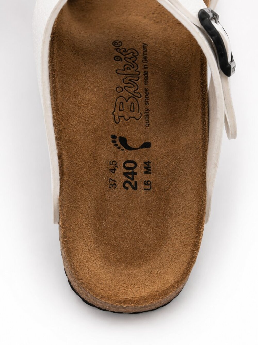Birki's by Birkenstock Dijon White Cross Strap Sandals NIB Size 37 - Picture 3 of 4